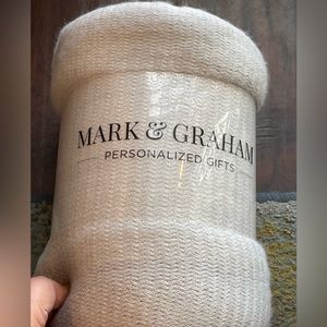 Throw Blanket-White and gray blanket. 50 inches by 60 inches. 100% Acrylic. Soft